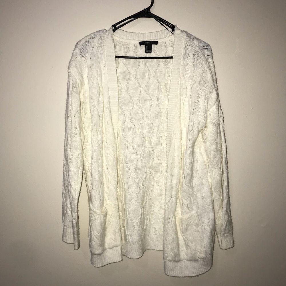 Forever 21 Cream Cardigan
